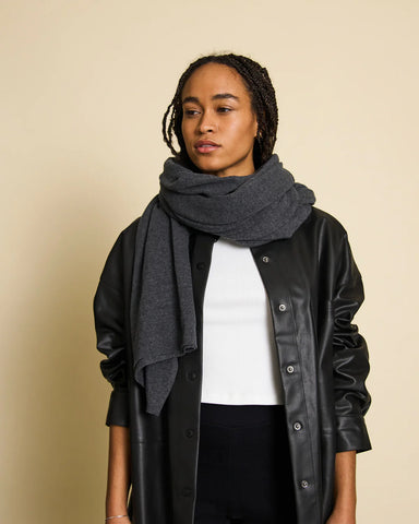 SCARF ROSS DARK GREY von JAN `N JUNE