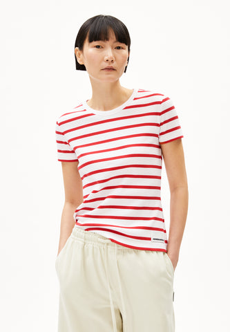 RIPP-Shirt KARDAA STRIPES von ARMEDANGELS coral blush