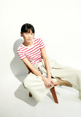 RIPP-Shirt KARDAA STRIPES von ARMEDANGELS coral blush