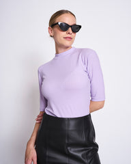 LYOCELL RIB T-SHIRT NINA LAVENDER von JAN `N JUNE