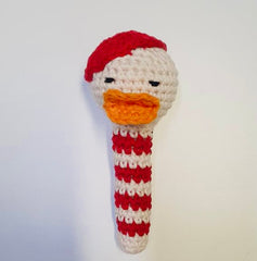 Häkelrassel DUCK rot