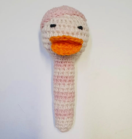 Häkelrassel DUCK rosa