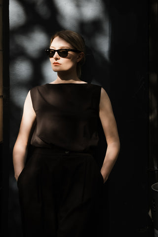 Organic Top ISY black - handmade with Love