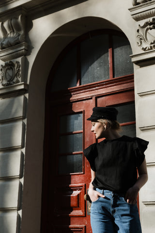 Top TULIP schwarz - Handmade with Love