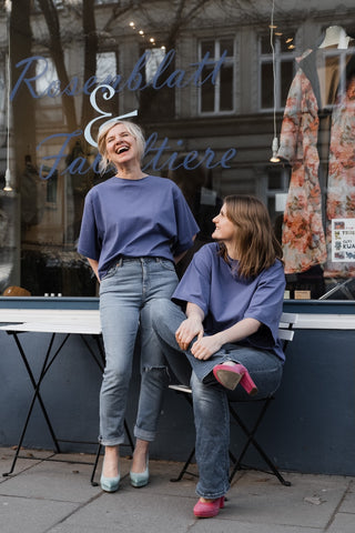 Organic Shirt BE lilac - handmade with Love