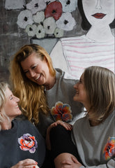 Organic Sweatshirt FLOWER grau