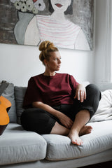 Organic Shirt BE burgunder - handmade with Love