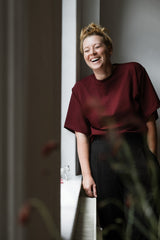 Organic Shirt BE burgunder - handmade with Love