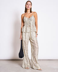 WHITE COTTON PANTS ORIGAN DALMATIEN DOTS von JAN N JUNE