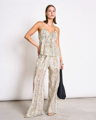 WHITE COTTON PANTS ORIGAN DALMATIEN DOTS von JAN N JUNE