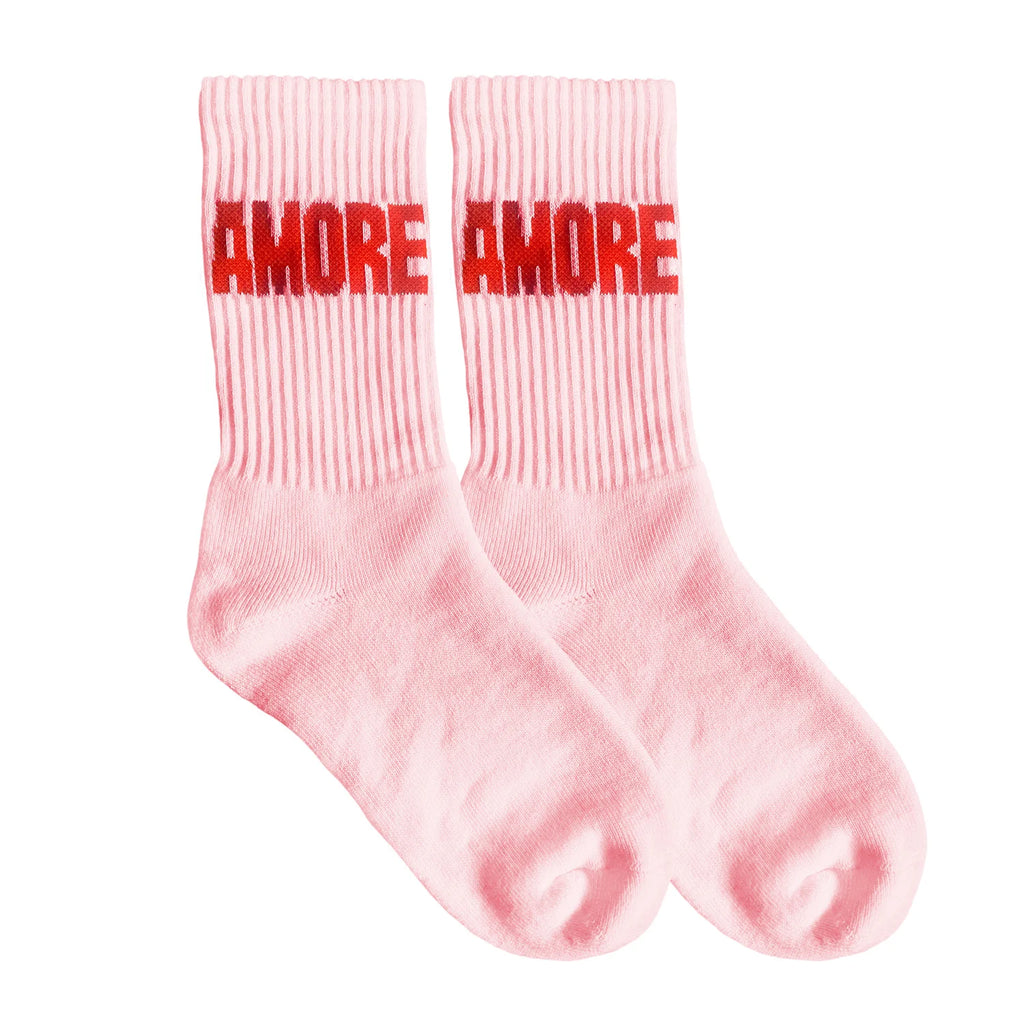 Socken AMORE rosa/rot von NAVUCKO