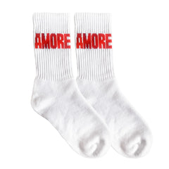Socken AMORE weiß/rot von NAVUCKO