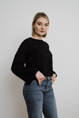 Organic Longsleeve FLOW black - handmade with Love