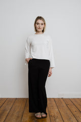 Organic Longsleeve FLOW white - handmade with Love