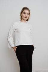 Organic Longsleeve FLOW white - handmade with Love