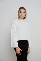 Organic Longsleeve FLOW white - handmade with Love