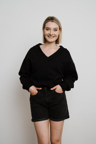 Organic Sweatshirt HAEPPY black