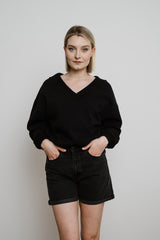 Organic Sweatshirt HAEPPY black