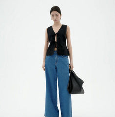 BLACK ELISE TOP von THINKING MU