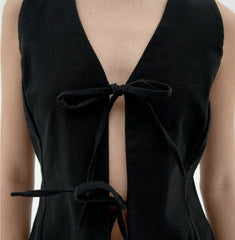 BLACK ELISE TOP von THINKING MU