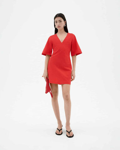 FIERY RED KIM DRESS von THINKING MU