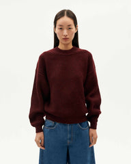 WINE CARMEN KNITTED SWEATER von THINKING MU