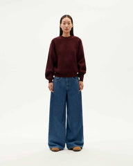 WINE CARMEN KNITTED SWEATER von THINKING MU