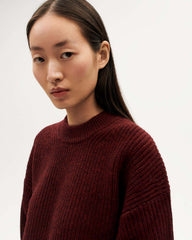 WINE CARMEN KNITTED SWEATER von THINKING MU
