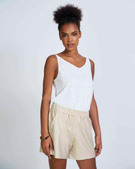 SLIP TOP TRIANGLE LINEN WHITE von JAN`N JUNE