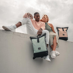Rolltop Rucksack RYAN von JOHNNY URBAN grau-mint