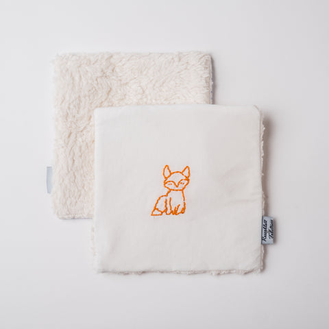 Knistertuch mit Fuchs bestickt