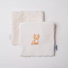 Knistertuch mit Fuchs bestickt